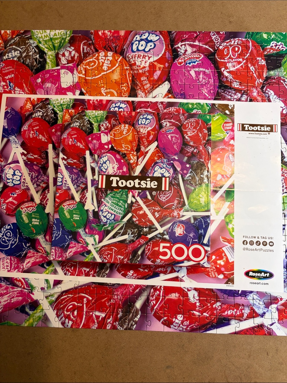 🧩 500 piece Rose Art “Tootsie” puzzle with poster. Fun to assemble. Complete.